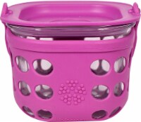 Lifefactory  2 Cup Glass Food Storage with Silicone Sleeve Huckleberry Perspective: Main