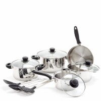 Old Dutch International 1515 Stainless Steel Cookware Set & Kitchen Tools - 12 Piece