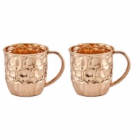 Old Dutch International 2406 20 oz Beer Krugs, Solid Copper - Set of 2