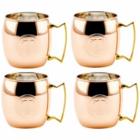 Old Dutch International OS428MMT 16 oz. Solid Copper Moscow Mule Mug- Monogram T