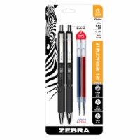 G-350 Retractable Gel Pen in Black Rapid Dry Ink, with 2 Bonus Refills, Blue and Red, 0.7 mm, 2-Pack Perspective: Main