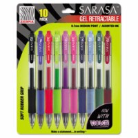 Sarasa Gel Retractable Roller Ball Ink Pens, Assorted 10-Pack