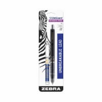 Zebra Pen DelGuard 0.5mm Point Mechanical Pencil with Lead Refill, #2 HB Lead, Black Barrel Perspective: Main