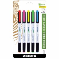 Zebrite Eco Highlighter 5/Pkg-Assorted