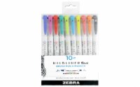 Zebra Mildliner Brush Marker Set 10pcRefrsh/Frndly