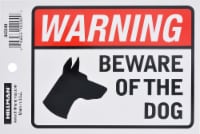 Hillman Adhesive Beware Of Dog Sign Perspective: Main