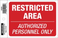 Hillman Restricted Area Sign Perspective: Main