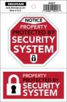 Hillman Adhesive Alarm System Sign Perspective: Main