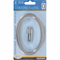 Hillman Distinctions 5 in. Silver Brushed Nickel Screw-On Number 0 1 pc. - Total Qty: 3