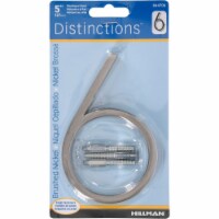 Hillman Distinctions 5 in. Silver Brushed Nickel Screw-On Number 6 1 pc. - Total Qty: 3