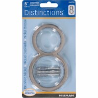 Hillman Distinctions 5 in. Silver Brushed Nickel Screw-On Number 8 1 pc. - Total Qty: 3