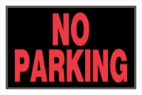 Hillman No Parking Sign Perspective: Main