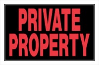 Hillman Private Property Sign Perspective: Main