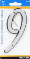 Hillman Reflective Plastic Nail-On Number 9 Perspective: Main