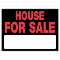 Hillman Group  15 x 19 in. Red &amp; Black Plastic House for Sale Sign -  6 Piece