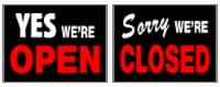 Hillman Open & Close Sign Perspective: Main