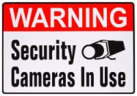 Hillman Adhesive Security Cameras In Use Sign Perspective: Main
