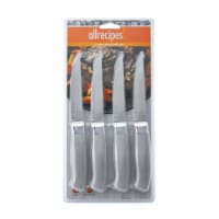 Allrecipes Poly Steak Knives - 4 Pack - Gray