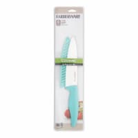 Farberware Cover and Ceramic Knive - Aqua