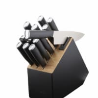 KitchenAid Two Tone Slim Block Knife Set - Black Perspective: Main
