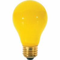Satco 60W Yellow Medium A19 Incandescent Bug Light Bulb (2-Pack) S3938
