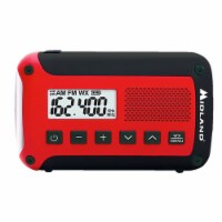 Midland Radio Red Emergency Weather Radio Digital Battery Operated - Total Qty: 1