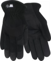 Red Steer Glove Company Ironskin Synthetic Leather Palm Driver Gloves - Black Perspective: Main