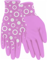 Red Steer Glove Company Bubble Pattern Nitrile Palm Women's Gloves - Pink Perspective: Main