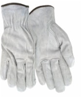 Red Steer Men's Suede Cowhide Leather Work Gloves - Gray