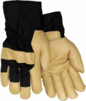 Red Steer Glove Company Lined Grain Pigskin Leather Palm Gloves - Black/Gold Perspective: Main