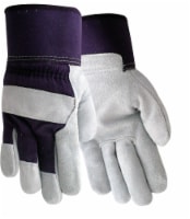 Red Steer Glove Company Suede Cowhide Leather Palm Women's Gloves - Purple Perspective: Main