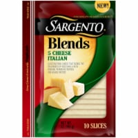 Sargento Blends 5-Cheese Italian Slices 10 Count Perspective: Main