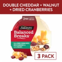 Sargento® Balanced Breaks Double Cheddar Cheese Dried Cranberries & Salted Walnuts Snacks Perspective: Main