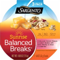 Sargento Sunrise Balanced Breaks Colby Jack Cheese Coconut Clusters & Dried Cranberries Snacks Perspective: Main
