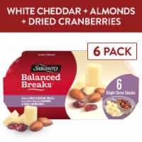 Sargento® Balanced Breaks® Natural White Cheddar Cheese with Almonds & Dried Cranberries Snack Packs