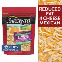 Sargento® Reduced Fat 4 Cheese Mexican Shredded Cheese Traditional Cut Perspective: Main