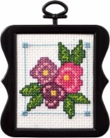 Bucilla/Beginner Minis Counted Cross Stitch Kit 3 Scallop-Flower Bunch (14 Count)