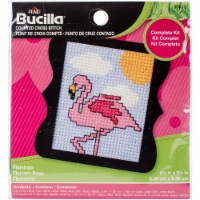 Bucilla/Beginner Minis Counted Cross Stitch Kit 3 X3 -Flamingo (14 Count)