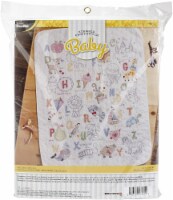 Bucilla Stamped Cross Stitch Crib Cover Kit 34 X43 -ABC Baby