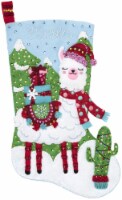 Bucilla Felt Stocking Applique Kit 18  Long-Christmas Llama