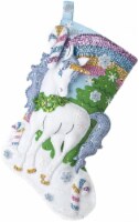 Bucilla Felt Stocking Applique Kit 18  Long-Santa's Unicorn