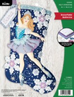 Bucilla Felt Stocking Applique Kit 18  Long-Snowflake Ballerina