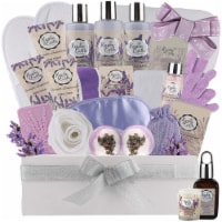 Deluxe XL Spa Gift Basket for Women! Natural Lavender Chamomile Spa Bath Set
