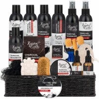 Grooming Kit for Men 18-Piece Gift Set. Charcoal Cedarwood, Natural. Bath & Body