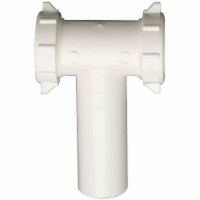 Do it 1-1/2 In. White Plastic Center Outlet Tee and Tailpiece Slip Joint 130WK