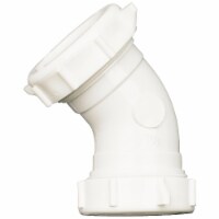 Keeney 1-1/2 In. White Polypropylene 45 Degree Elbow Coupling 49PVCK