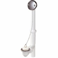 Keeney Plastic Bath Drain with Polished Chrome Trim and Chain and Stopper 61W