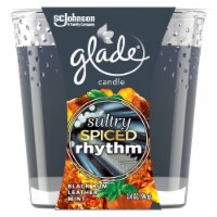 Glade Sultry Amber Rhythm Black Rum Leather & Mint Scented Candle Perspective: Main