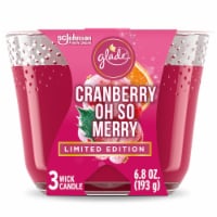 Glade Cranberry Oh So Merry 3 Wick Candle Perspective: Main