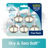 Glade PlugIns Scented Oil 5 Refills, Air Freshener, Sky & Sea Salt, 5 x 0.67 oz Perspective: Main